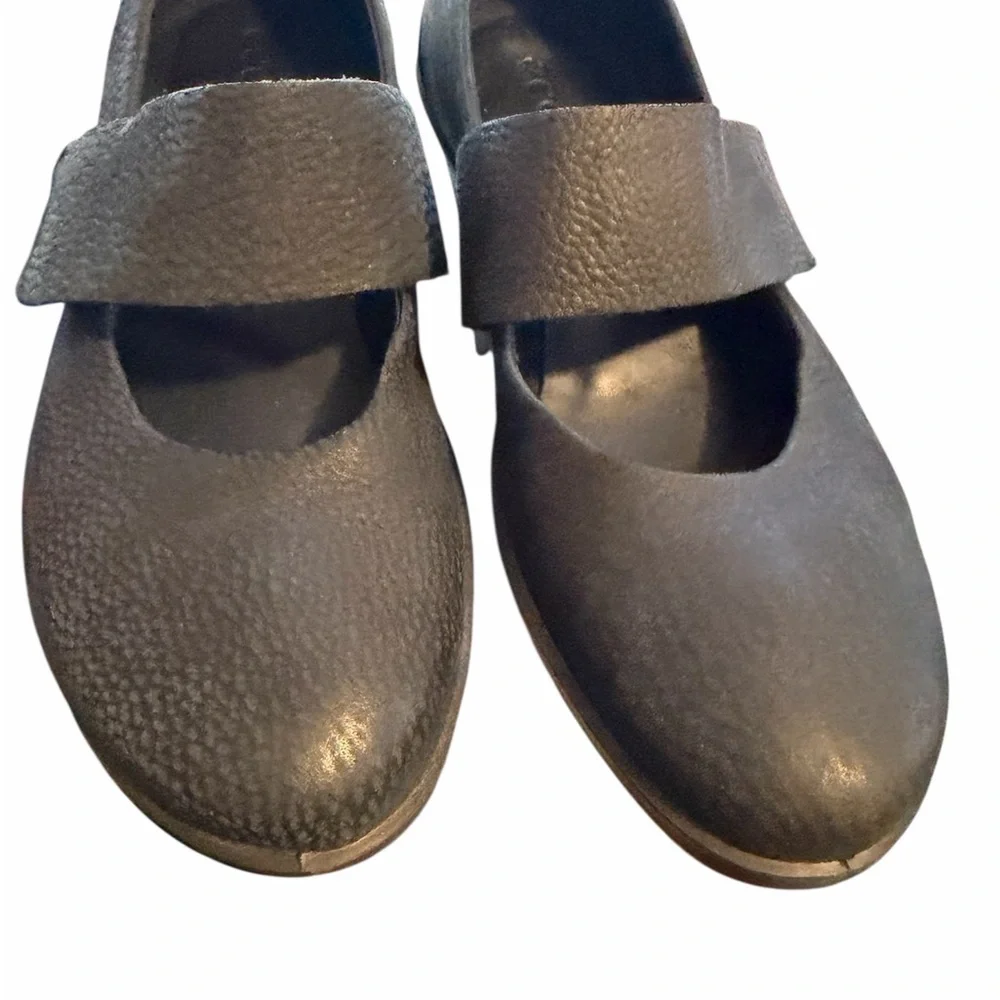 ECCO Skyler 45 Wedge Mary Jane Pump Shoes Black Leather US 7 Women NEW